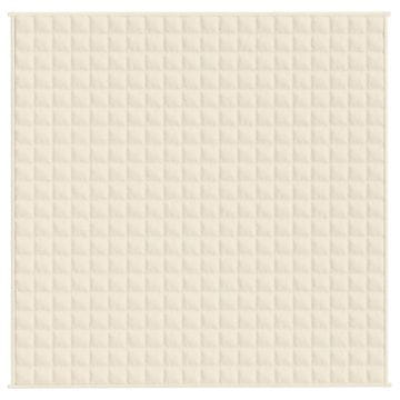 Vidaxl Obtežena odeja svetlo krem 200x200 cm 13 kg blago