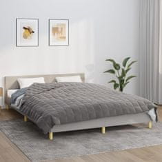 Vidaxl Obtežena odeja siva 220x230 cm 11 kg blago