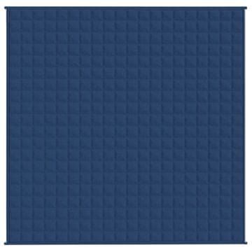 Vidaxl Obtežena odeja modra 200x200 cm 9 kg blago