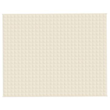 Vidaxl Obtežena odeja svetlo krem 235x290 cm 15 kg blago