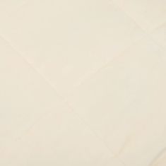 Vidaxl Obtežena odeja svetlo krem 200x230 cm 9 kg blago