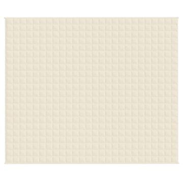Vidaxl Obtežena odeja svetlo krem 220x260 cm 11 kg blago