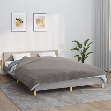 Vidaxl Obtežena odeja s prevleko siva 200x225 cm 9 kg blago