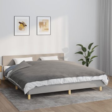 Vidaxl Obtežena odeja s prevleko siva 155x220 cm 11 kg blago