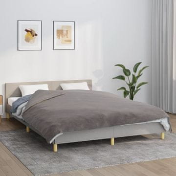 Vidaxl vidaXL Obtežena odeja s prevleko, siva, 200 x 200 cm, 9 kg, blago