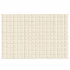 Vidaxl Obtežena odeja svetlo krem 120x180 cm 5 kg blago