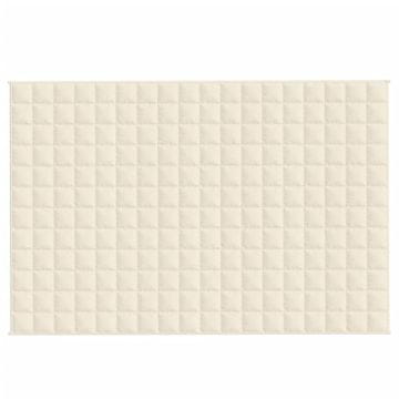 Vidaxl Obtežena odeja svetlo krem 120x180 cm 5 kg blago