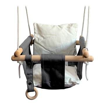 Dvěděti 2Kids Toys Baby Swing Tekstil, 100 % bombaž, črno-bela barva