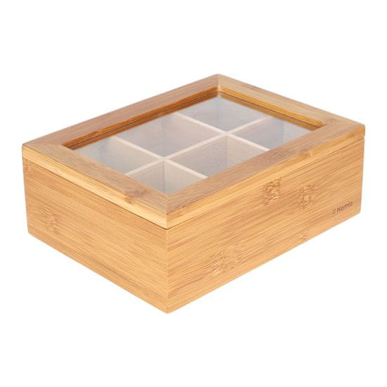 Homla BAMBOU Zapiralni organizator 21x16x8 cm