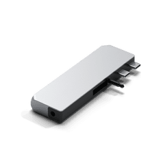 Satechi Aluminium Pro Hub Mini priklopna postaja, 1x USB, 1x HDMI, 2x USB-A 3.0, 1x RJ45, 1x USB-C, 1x audio, srebrna