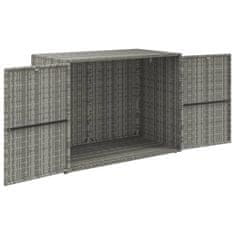 Vidaxl Vrtna omara za shranjevanje siva 100x55,5x80 cm poli ratan