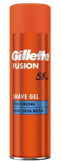 Gillette Fusion vlažilni gel za britje, 200 ml 