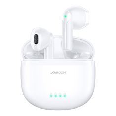 Joyroom tws slušalke brezžične enc vodotesne ipx4 bluetooth 5.3 bele (jr-tl11)