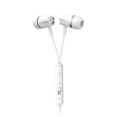 Joyroom ušesne slušalke 3,5 mm mini jack z daljincem in mikrofonom bele (jr-el114)