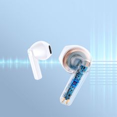 Joyroom tws slušalke brezžične enc vodotesne ipx4 bluetooth 5.3 bele (jr-tl11)