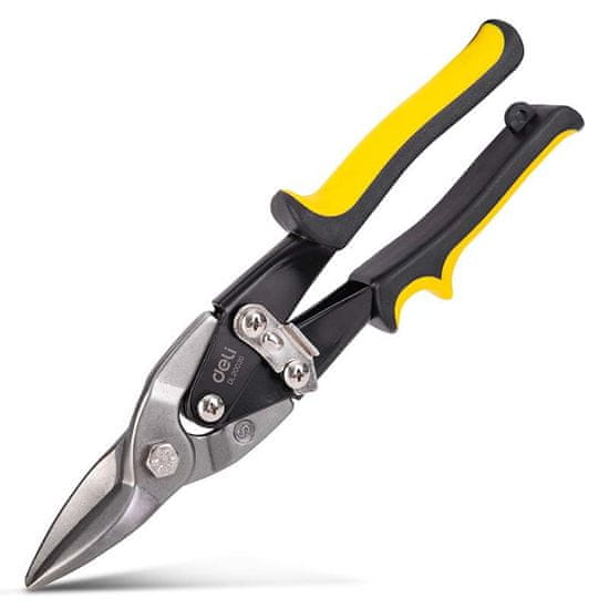Deli Tools edl20030 škarje za pločevino, 250 mm (črne/rumene)