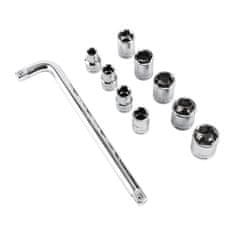 Deli Tools komplet ključev za vtičnice edl2010t, 9 kosov