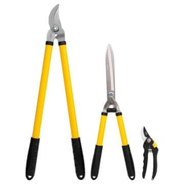 Deli Tools komplet treh škarij za obrezovanje z orodjem edl580003, (rumena)