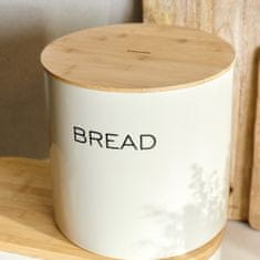Homla ETMI okrogla posoda za kruh s pokrovom iz bambusa 23x24 com