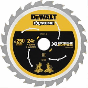 shumee Dewalt žagin list 250x30mmx60z