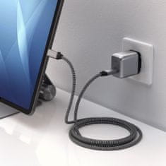 Satechi kabel, pleten, USB-C, 40Gb/s, 80 cm, siv