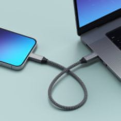 Satechi kabel, pleten, USB-C, 40Gb/s, 25 cm, siv