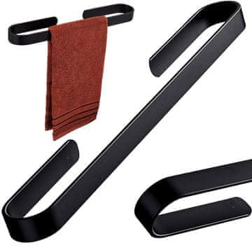 Verkgroup Aluminijasti stenski obešalnik za brisače – držalo 30cm