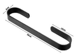Verkgroup Aluminijasti stenski obešalnik za brisače – držalo 30cm
