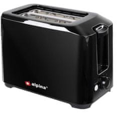 Northix Toaster, 2 rezini kruha - 700 W - črn 