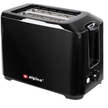 Northix Toaster, 2 rezini kruha - 700 W - črn