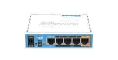 Mikrotik Mikrotik hAP White PoE - brezžični usmerjevalnik z integrirano anteno, 5 Ethernet priključki, optimalna energijska učinkovitost