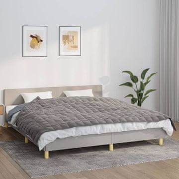 Vidaxl vidaXL Obtežena odeja, siva, 155 x 220 cm, 11 kg, blago