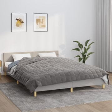 Vidaxl vidaXL Obtežena odeja, siva, 200 x 230 cm, 9 kg, blago