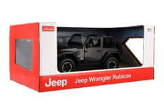 Teddies Avto RC Jeep Wrangler Rubicon RASTAR črna plastika 29cm 2,4GHz daljinski upravljalnik na baterijo. 44x19cm