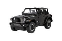 Teddies Avto RC Jeep Wrangler Rubicon RASTAR črna plastika 29cm 2,4GHz daljinski upravljalnik na baterijo. 44x19cm