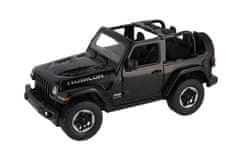 Teddies Avto RC Jeep Wrangler Rubicon RASTAR črna plastika 29cm 2,4GHz daljinski upravljalnik na baterijo. 44x19cm