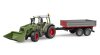 Traktor Fendt Vario 211 s čelnim nakladalnikom in prikolico za razkladanje