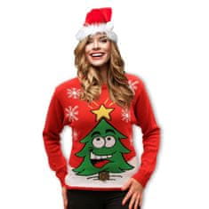 Wayfarer Pulover z božičnim motivom Xmas Tree rdeča M