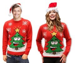 Wayfarer Pulover z božičnim motivom Xmas Tree rdeča M