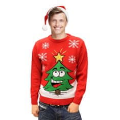 Wayfarer Pulover z božičnim motivom Xmas Tree rdeča M