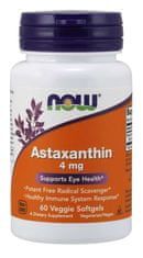 NOW Foods Astaksantin, naravni astaksantin, 4 mg, 60 vegetarijanskih kapsul