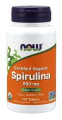 NOW Foods Spirulina Organic, 500 mg, 100 tablet