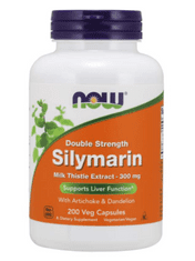 NOW Foods Double Strength Silymarin ekstrakt mlečnega badlja, 300 mg, 200 zeliščnih kapsul