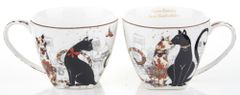 ZAKLADNICA DOBRIH I. Komplet za kavo iz porcelana z dekorjem Mačke