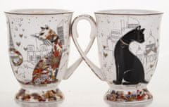 ZAKLADNICA DOBRIH I. Komplet za čaj in kavo iz porcelana z dekorjem Mačke