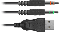 Defender Dexter gaming slušalke, črni, LED, 2 m kabel