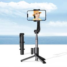 Ugreen LP508 selfie stick s stojalom in bluetooth daljinskim upravljalnikom, črna