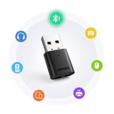 Ugreen CM390 USB bluetooth adapter, črna