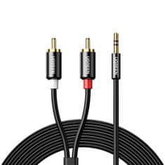 Ugreen AV116 avdio kabel 3.5mm mini jack / 2RCA 1.5m, črna