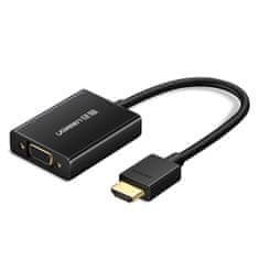 Ugreen MM102 adapter HDMI / VGA, črna